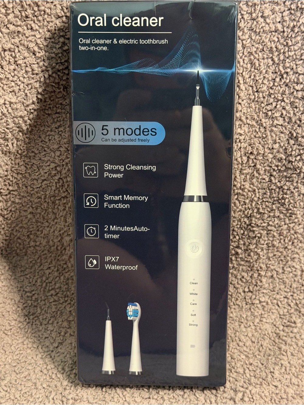 Electric Oral Cleaner & Toothbrush 2-in-1 5 Modes USB-C NEW Sealed